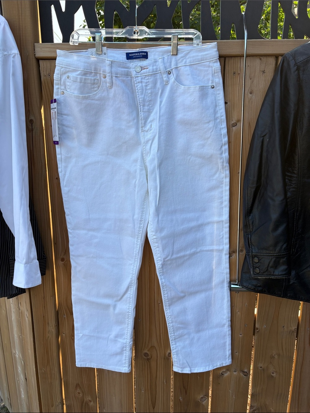 Scotch & Soda Women’s White Slim Straight Jeans
